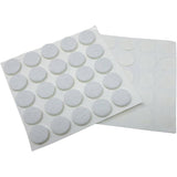 3/8" Medium Duty Felt Pads - White, 75 Pack