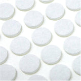3/8" Medium Duty Felt Pads - White, 75 Pack