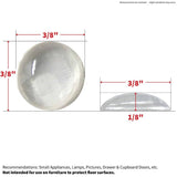 3/8" Vinyl Furniture Pads - Clear, 16 Pack