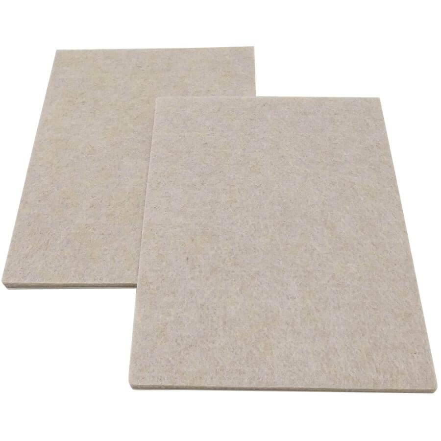 6" x 4-1/4" Rectangular Heavy Duty Felt Pads - 2 Pack