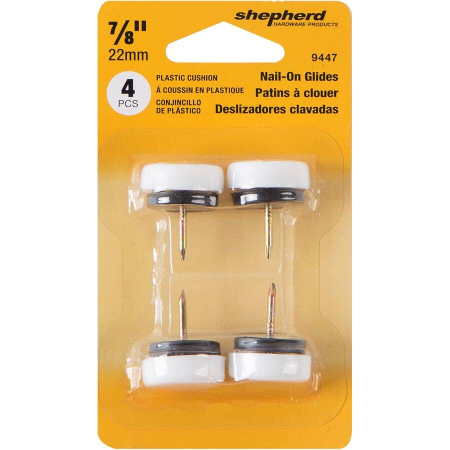 7/8" Nylon Nail-On Glides - 4 Pack