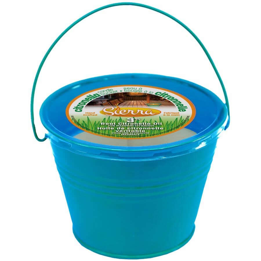 6" Citronella Bucket Candle - Assorted Colours