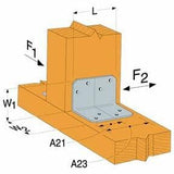 1" x 2" G185 'A' Framing Angle - ZMAX Finish