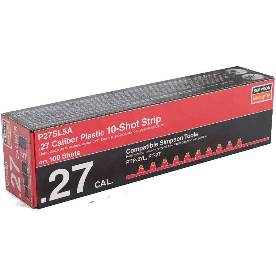 100 Pack 0.27 Caliber Red Strip Power Loads