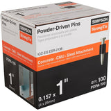 100 Pack 1" Powder Actuated Drive Pins