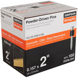 100 Pack 2" Powder Actuated Drive Pins