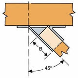 16 Gauge Right Skew Joist Hanger - 2" x 10" or 2" x 12"
