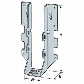 2" x 4" 18 Gauge G185 Joist Hanger - ZMAX Finish
