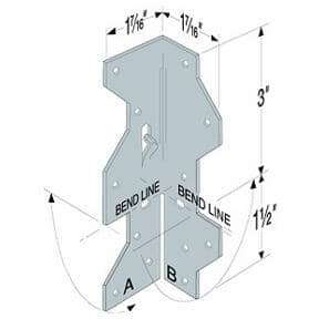 4-1/2" G185 6-Way Framing Angle - ZMAX Finish