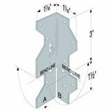 4-1/2" G185 6-Way Framing Angle - ZMAX Finish