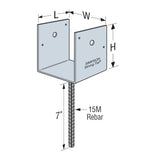 4" x 4" 13 Gauge Galvanized Carport Saddle Bracket