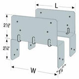 4" x 4" 18 Gauge G185 Adjustable Post Cap - ZMAX Finish