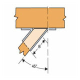 45 Degree Left G185 Skewed Joist Hanger - for 2x6 or 2x8 Lumber, ZMAX Finish