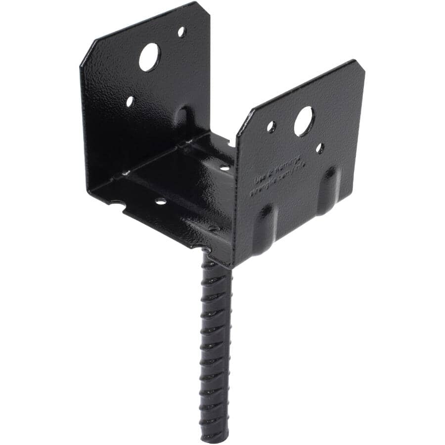 5-1/2" x 5-1/2" Black Carport Saddle Bracket