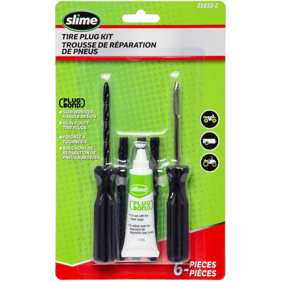 Straight Handle Tire Plug Kit - 6 Piece