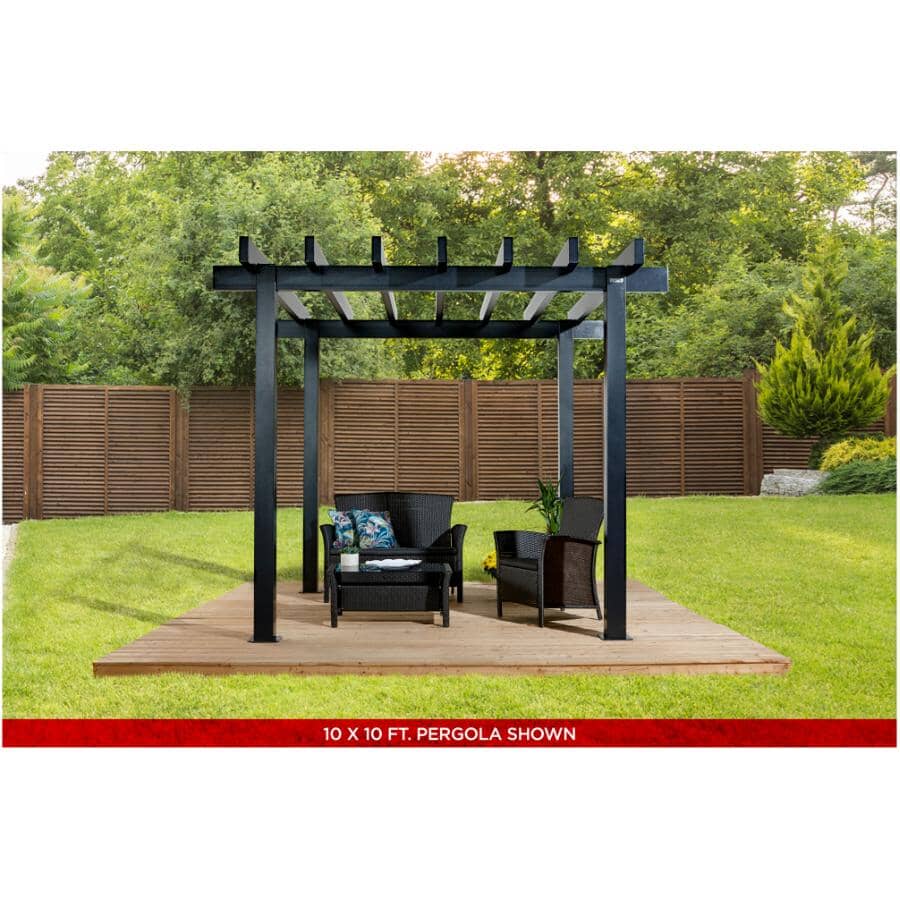 10' x 13' Yamba Aluminum Pergola - Black