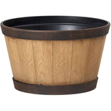 15.5" Natural Oak Whiskey Barrel Planter