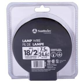 7.5M 18/2 SPT Lamp Wire - Clear