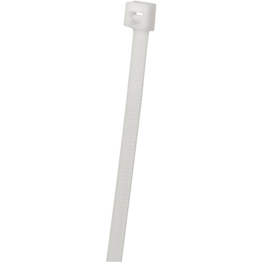 7.6" Cable Ties - Natural, 100 Pack