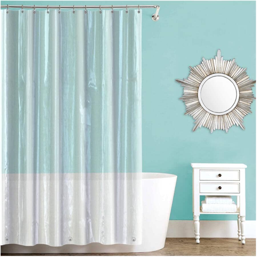 PEVA Shower Curtain / Liner with Magnet - Clear, 70" x 72"