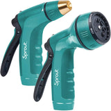7 Pattern Spray Nozzle and Adjustable Tip Nozzle Set - Green