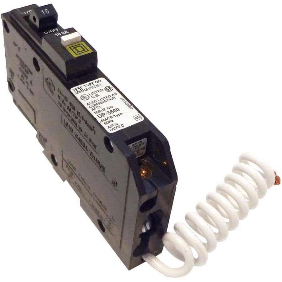 Single Pole 15 Amp Combination Arc Fault Pigtail Circuit Breaker