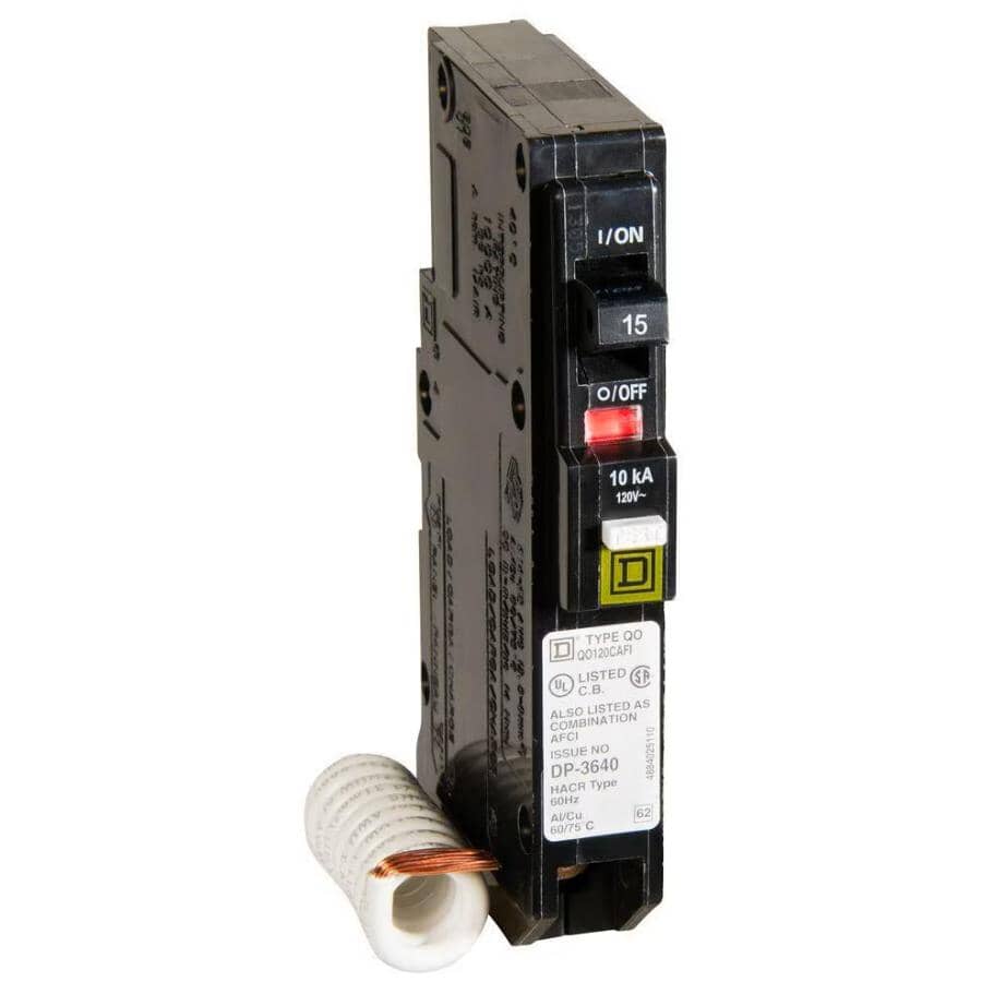 Single Pole 15 Amp Combination Arc Fault Pigtail Circuit Breaker