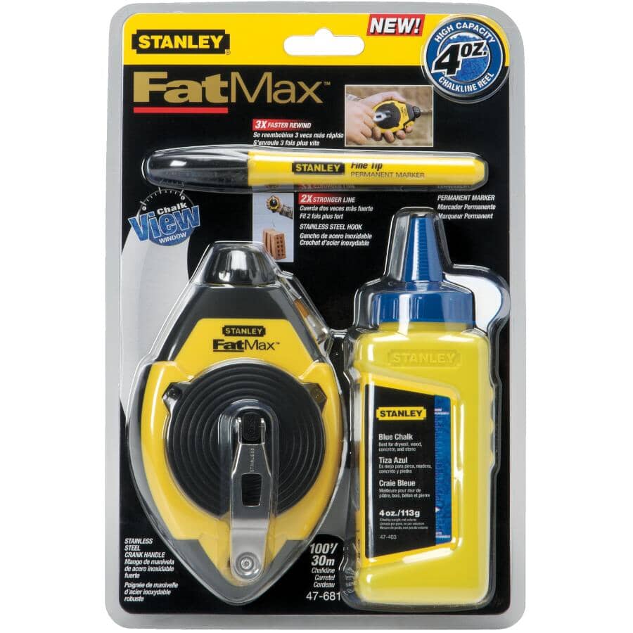 100' Fatmax Chalk Reel, with Refill and Marker