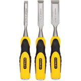 3 Piece Beveled Edge Wood Chisel Set