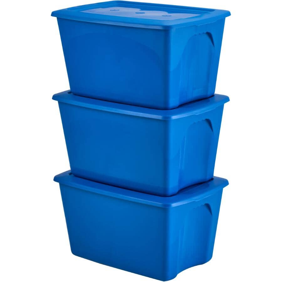67L Blue Storage Box, with Lid