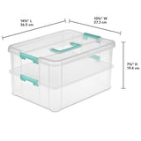 2 Layer Stack and Carry Storage Box, with Handle