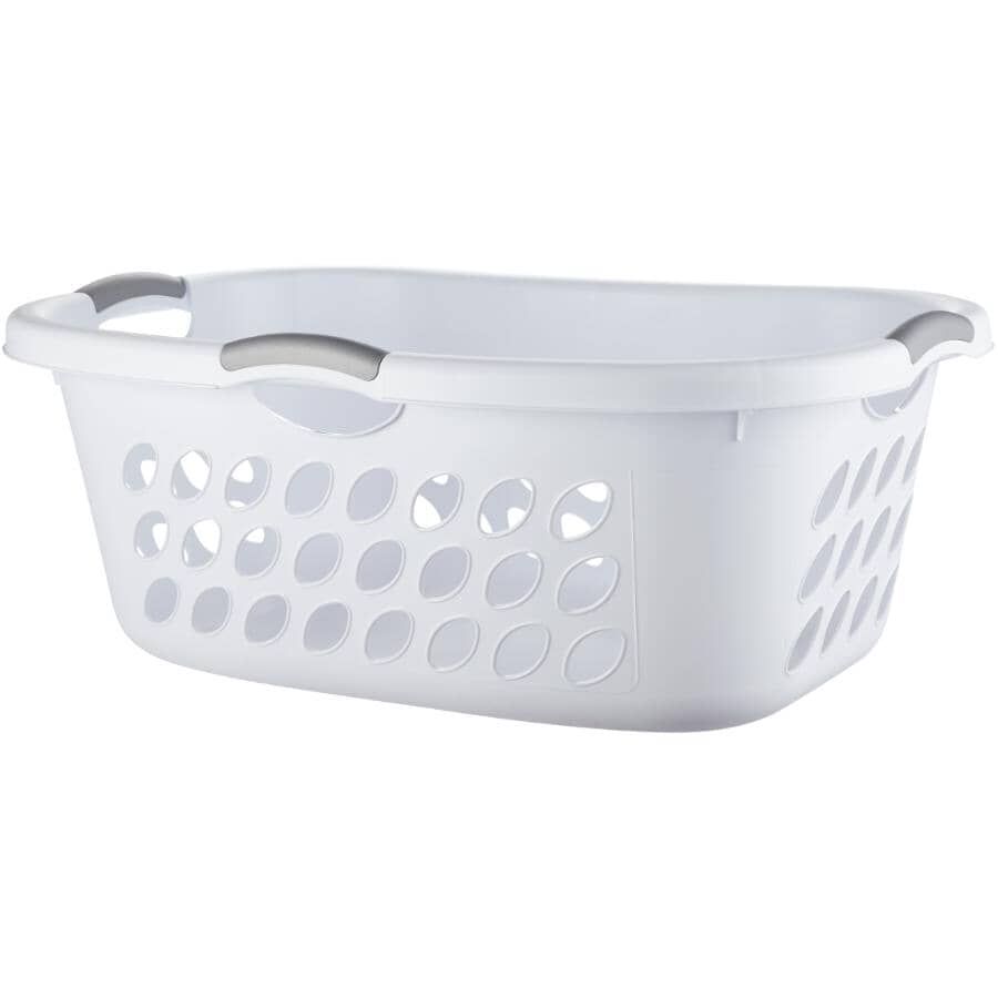 Bushel Ultra(TM) Hip-Hold Laundry Basket - White, 44 L