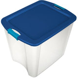 Latch & Carry Storage Box - Clear / Blue, 98 L