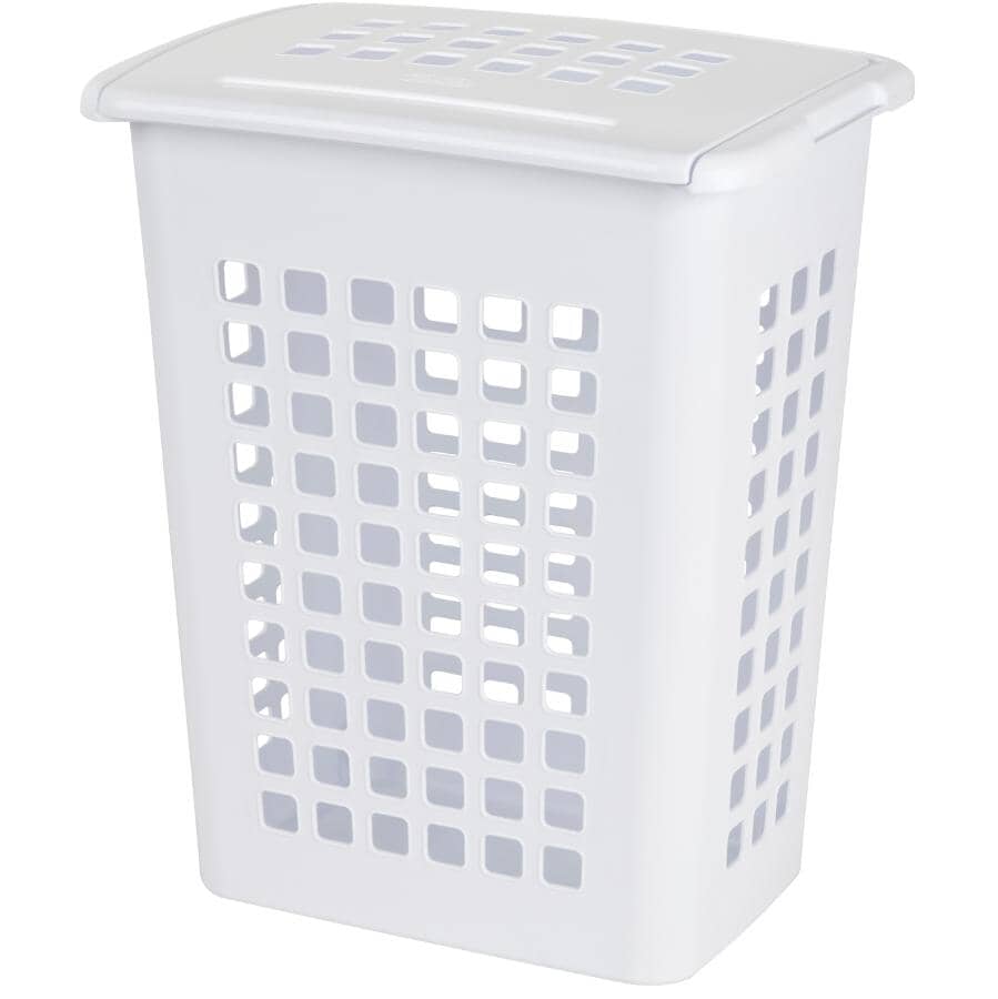 Lift-Top Laundry Hamper - White, 19" x 22"