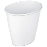 Oval Vanity Wastebasket - White, 5.7 L