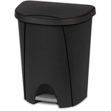 Step-On Garbage Can - Black, 25 L