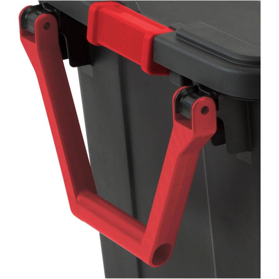 Storage Box - with Wheels & Handle, Black, 151 L