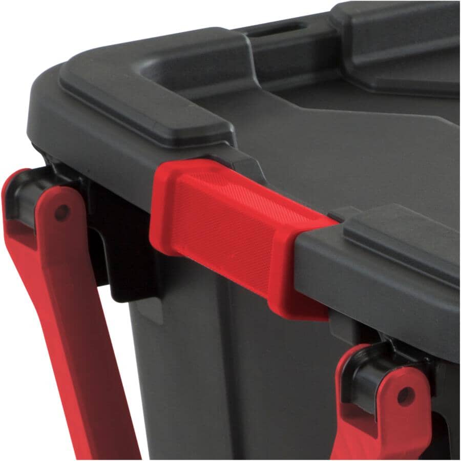 Storage Box - with Wheels & Handle, Black, 151 L