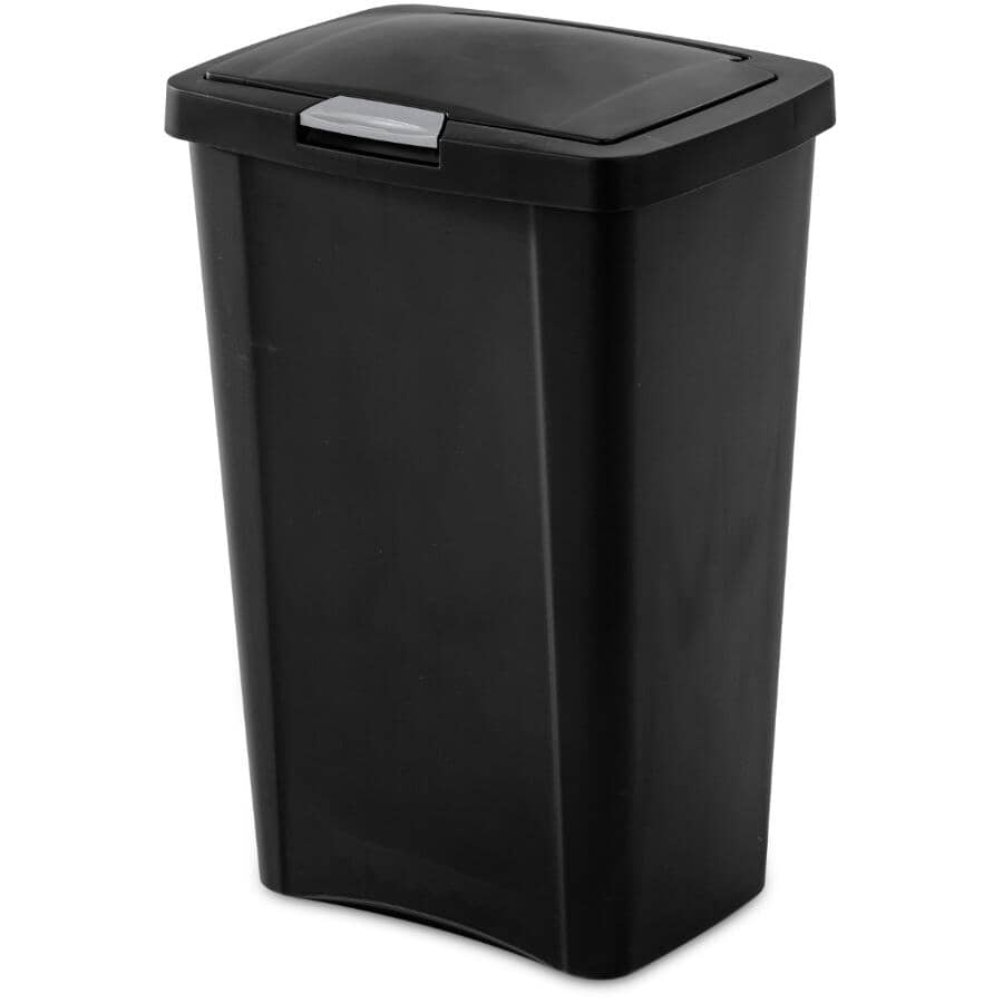 Touch-Top Garbage Can - Black, 49 L