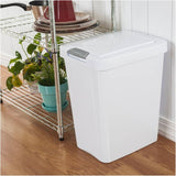 Touch-Top Garbage Can - White, 28 L