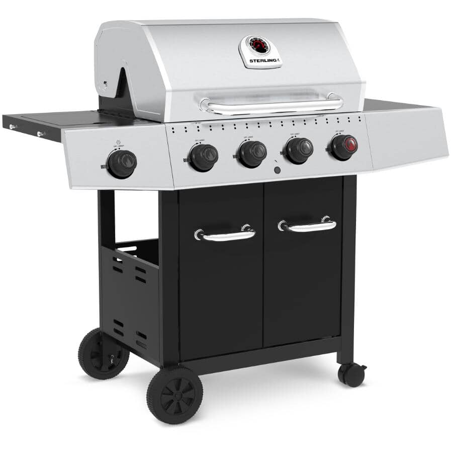 4 Burner Propane BBQ - 42,000 BTU, with Side Burner