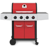 Flame 440 Red Natural Gas BBQ - 4 Burner + Side Burner