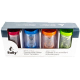320 ml Stemless Wine Glass - Glitter, 4 Pack