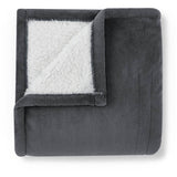 Microplush Sherpa Electric Heated Throw, Dark Shadow - 50" x 60"