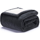 Microplush Sherpa Electric Heated Throw, Dark Shadow - 50" x 60"
