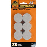 1-1/2" Super Sliders Felt Pads with Gorilla Glue Technology, Beige - 24 Pack