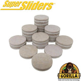 1-1/2" Super Sliders Felt Pads with Gorilla Glue Technology, Beige - 24 Pack