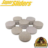 1-1/2" Super Sliders Felt Pads with Gorilla Glue Technology, Beige - 16 Pack