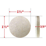 1-1/2" Super Sliders Felt Pads with Gorilla Glue Technology, Beige - 16 Pack
