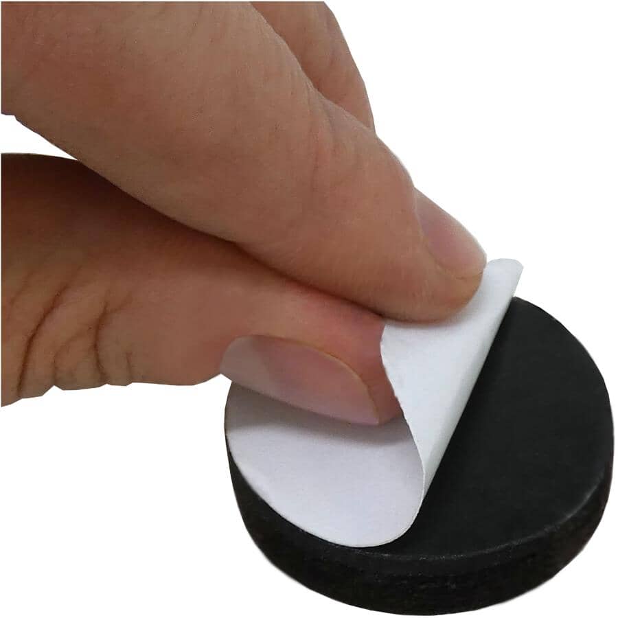 1" Round Super Sliders Felt Pads with Gorilla Glue Technology, Brown - 16 Pack